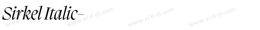 Sirkel Italic字体转换